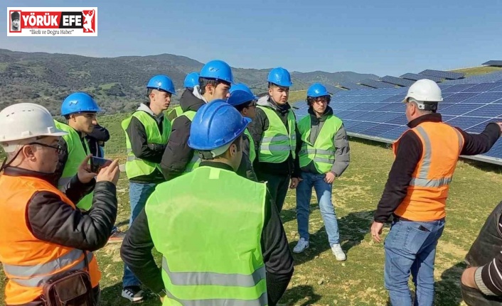 Aydın’da öğrenciler güneş enerji santralini gezdi