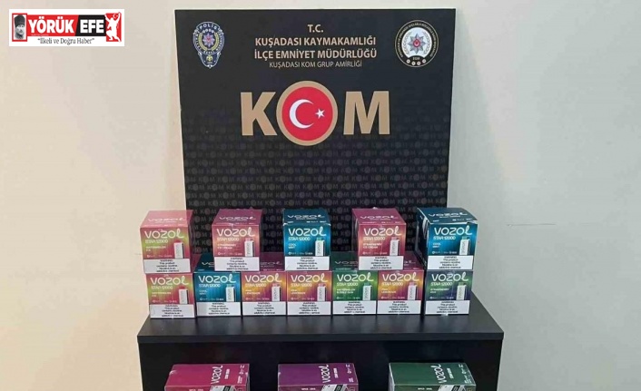 Kuşadası’nda elektronik sigara operasyonu