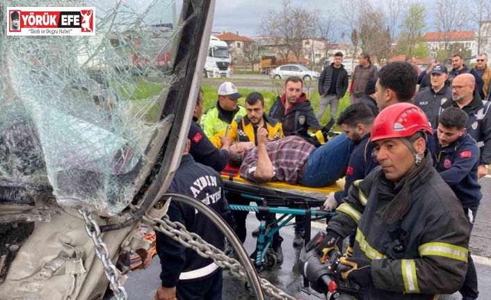 Aydın’da 2 tır çarpıştı: 1 yaralı
