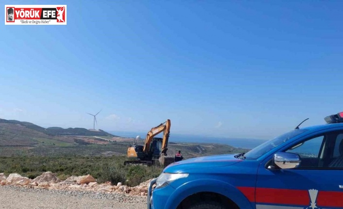 Hazine arazisinde izinsiz yer açarken yakalandı