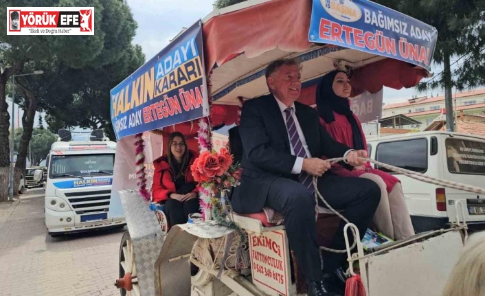 Sultanhisar’ın bağımsız adayı, şehri faytonla dolaşıp çocukların gönlünü alıyor