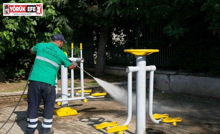 Efeler Belediyesi parkların bakımı için harekete geçti