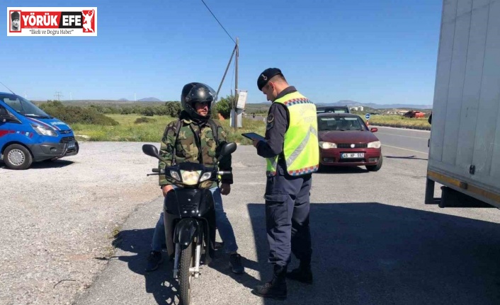 Jandarma kask kullanımının önemine dikkat çekti