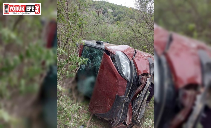 Lastiği patlayan araç takla atıp şarampole devrildi: 1 ölü, biri bebek 2 kişi yaralı
