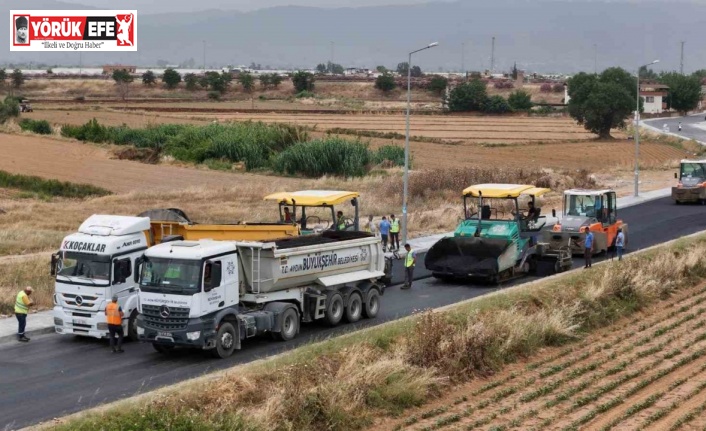 Aydın Büyükşehir Belediyesi yol yapım çalışmalarına devam ediyor