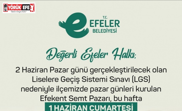 Efekent semt pazarına LGS ayarı