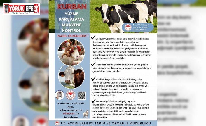 Aydın’da kurban keseceklere uyarılarda bulunuldu