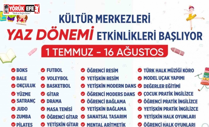 Büyükşehir’in yaz kurslarına kayıtlar devam ediyor