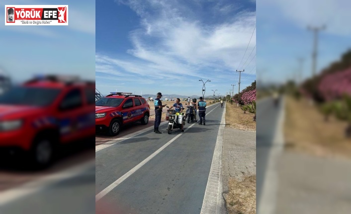 Güzelçamlı’da motosiklet denetimi