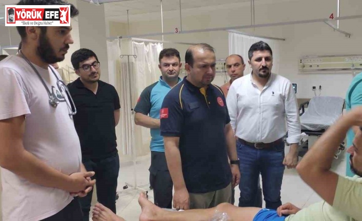 İl Sağlık Müdürü Şenkul, yangından etkilenen şahıslara ’geçmiş olsun’ ziyareti