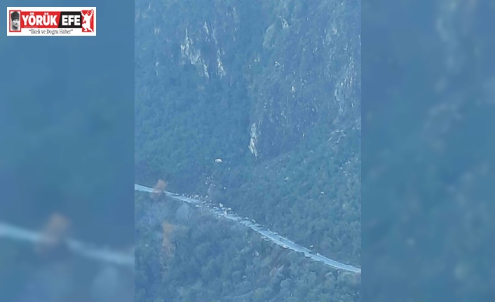 Köşk Ödemiş karayolunda heyelan