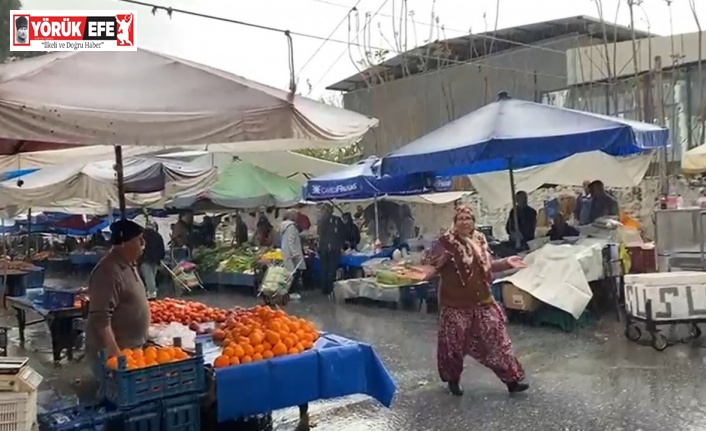 Ortaklar’da sağanak yağış etkili oldu
