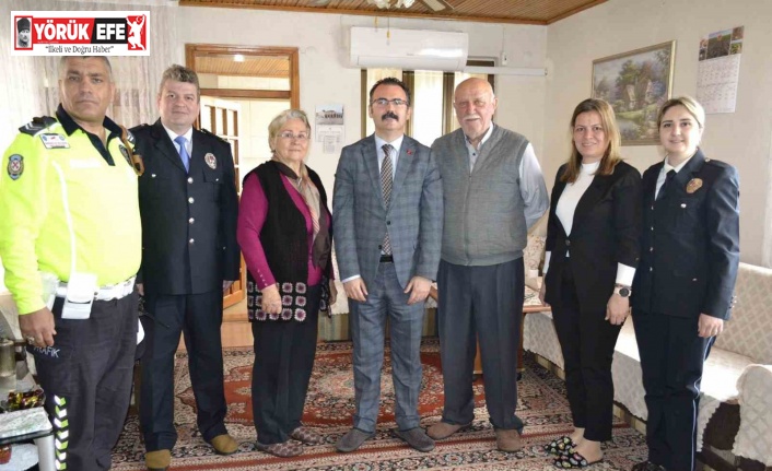 Kaymakam Ateş Polis Haftası’nda emekli başkomiser Okatan’ı unutmadı