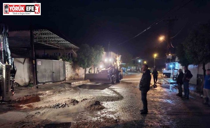 Yenipazar’da sağanak yağış sonrası ekipler sahaya indi