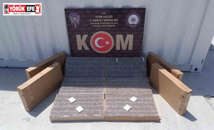 Aydında 51 bin adet doldurulmuş makaron ele geçirildi