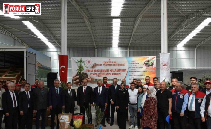 Aydın’da TAKE Projeleri kapsamında çiftçilere fide ve tohum dağıtıldı