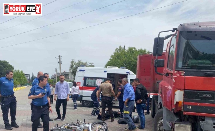 Bozdoğan’da tır ile motosiklet çarpıştı: 1 yaralı