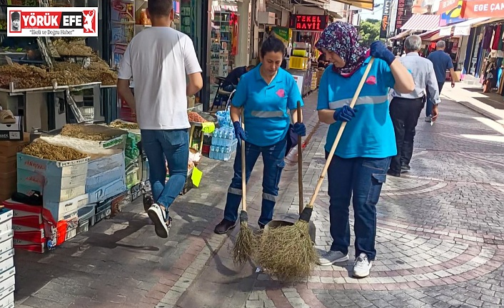 EFELERİN SOKAKLARINDA YENİ DÖNEM quot;TEMİZLİK ÇALIŞMALARINA KADIN  ELİ DEĞİYORquot;