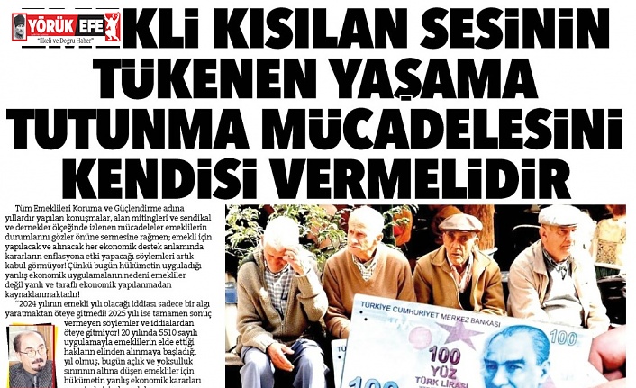Emekli Kısılan Sesinin Tükenen Yaşama Tutunma Mücadelesini Kendisi Vermelidir