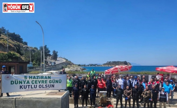 Güvercinadada deniz dibinden 1.5 ton atık çıkarıldı