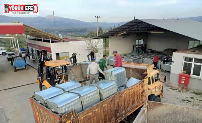 Karacasuda çöp konteyneri uyarısı