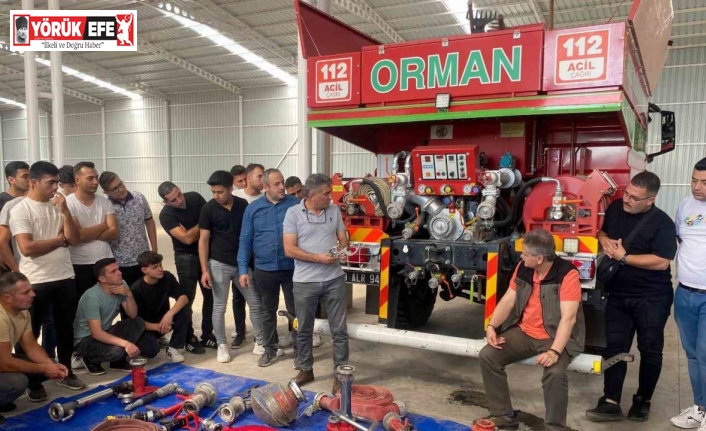 Aydında orman yangını ile mücadelede görev alacak personele eğitim verildi