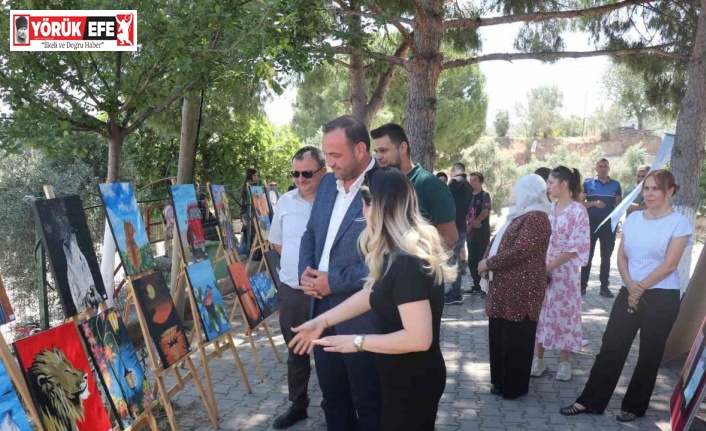 Bozdoğan’da minik ressamlar hünerlerini sergiledi