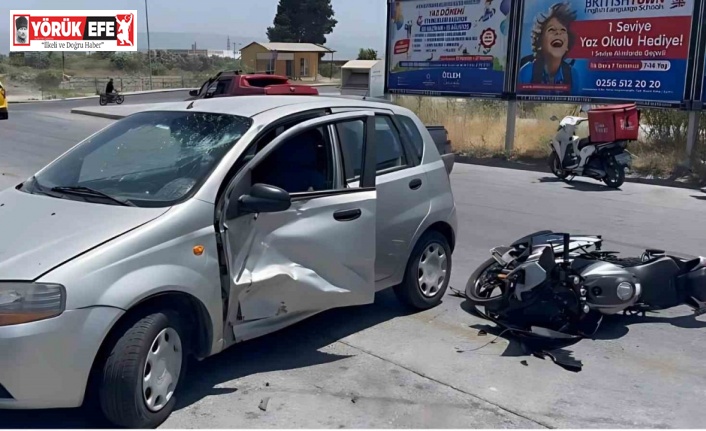 Söke’de otomobil ile motosiklet çarpıştı: 1 yaralı