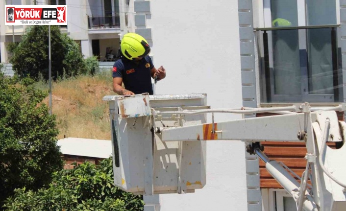 Aydın’da balkonda sıkışan kumruyu vatandaşın dikkati kurtardı