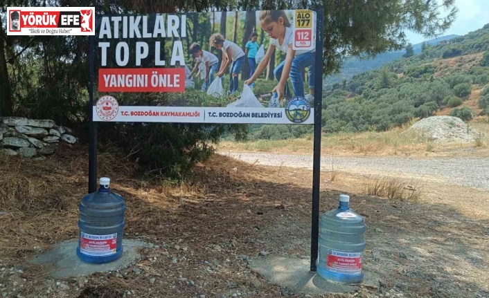 Bozdoğan Belediyesi’nden yangınlara karşı damacanalı önlem