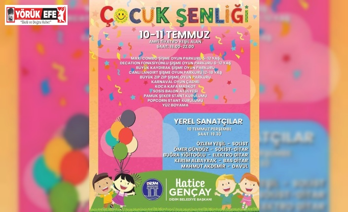 Didim’de çocuk şenliği başlıyor