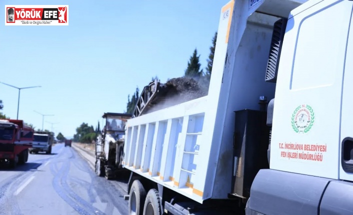 İncirliova’da karayolunda çalışmalar sürüyor