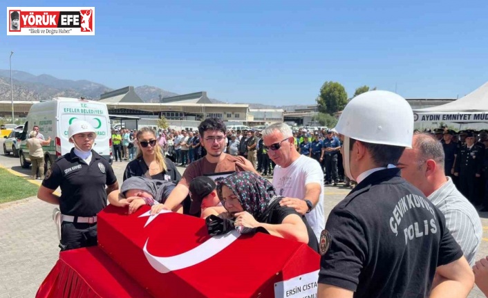 Kalp krizi geçirip hayatını kaybeden polis memuru için tören düzenlendi