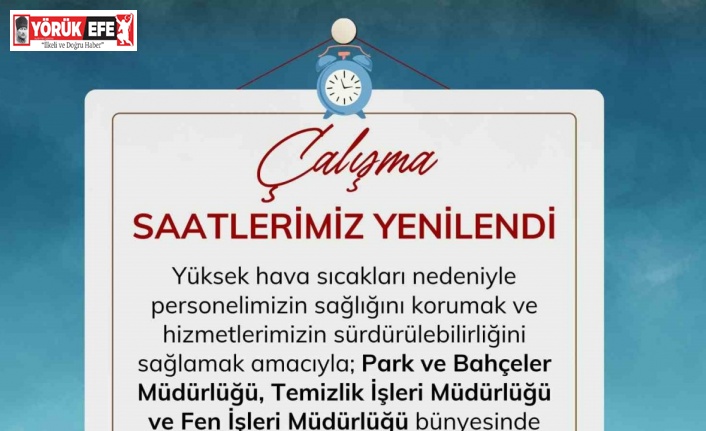 Nazilli Belediyesi’nden sıcak hava tedbiri