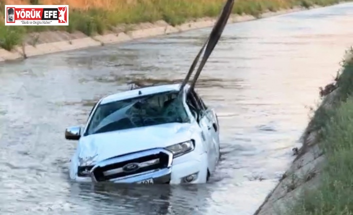 Pikap sulama kanalına uçtu: 1 ölü