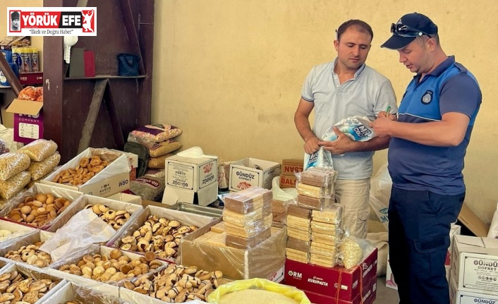 Çine’de zabıta ekiplerinden pazar yerinde sıkı denetim