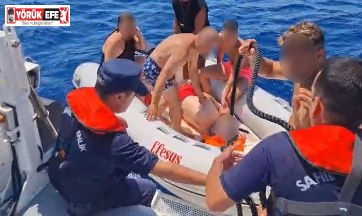 Denizde yaralanan şahıs sağlık ekiplerine teslim edildi