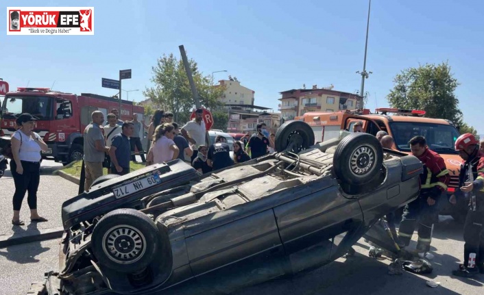 Otomobil takla attı: 2 kişi yaralandı