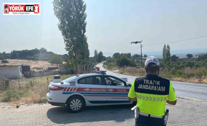 Söke’de havadan trafik denetimi