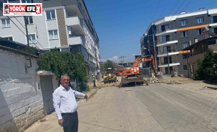 Sultanhisar’da 5 bin metrekarelik parke taşı çalışması sürüyor