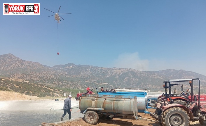 Vatandaşlar yangın için seferber oldular