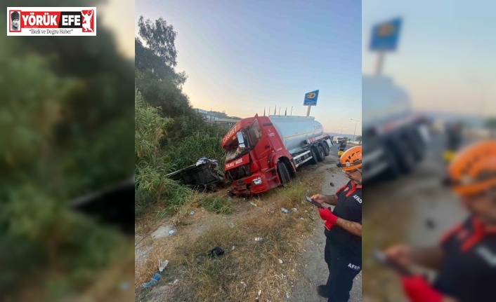 Akaryakıt tankeri ile minibüs çarpıştı: 4 yaralı