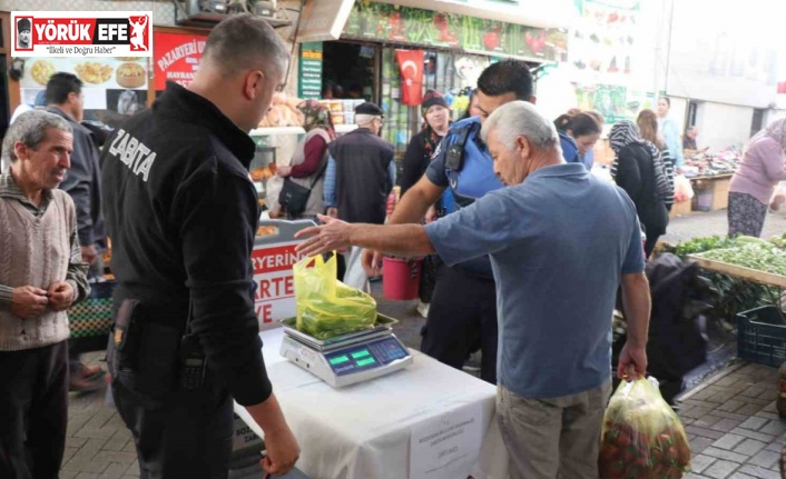 Bozdoğan Salı Pazarı’nda "Tartı Kontrol Noktası" uygulaması