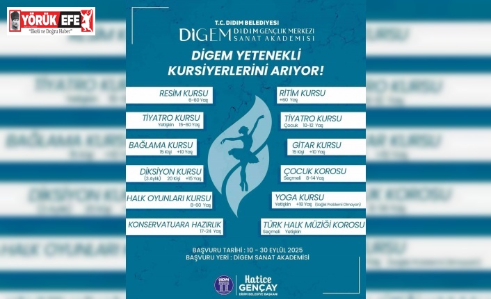 Didim’de sanat akademisi yeni dönem kurs kayıtları başladı