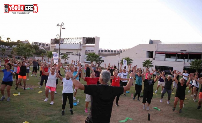Didimliler ’Herkes için hareket’ sloganıyla spor yaptı