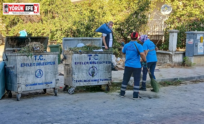 Efeler’in Ekipleri Temiz Kent Seferberliğini Sürdürüyor