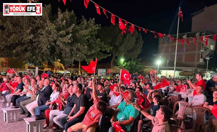 İncirliova’daki vatandaşlar, A Milli Basketbol Takımı maçını dev ekranda izledi