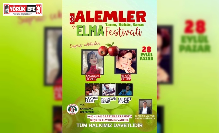 Karacasu’da Elma Festivali için geri sayım başladı