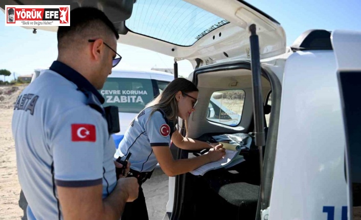 Kuşadası’nda kaçak moloz döken kamyon sürücüsü suçüstü yakalandı