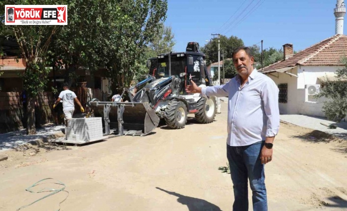 Nazilli Belediyesi Dallıca’da kaldırımları yeniliyor